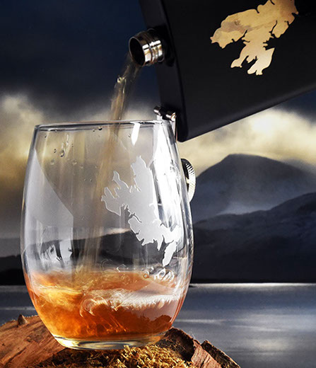 Stemless Wine Glass of the Isle of Skye by Skye Souvenirs