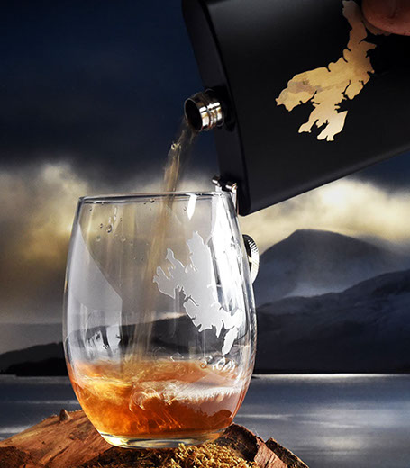Stemless Wine Glass of the Isle of Skye by Skye Souvenirs