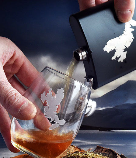 Stemless Wine Glass of the Isle of Skye by Skye Souvenirs