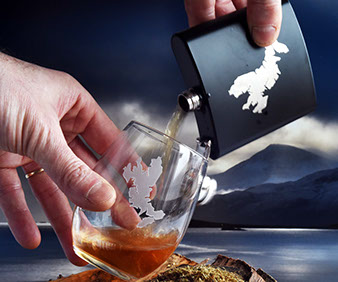 Stemless Wine Glass of the Isle of Skye by Skye Souvenirs