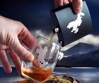 Stemless Wine Glass of the Isle of Skye by Skye Souvenirs