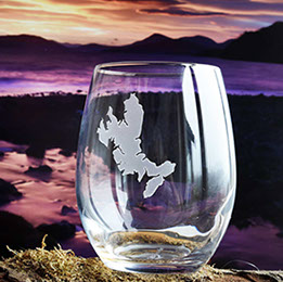 Stemless Wine Glass of the Isle of Skye by Skye Souvenirs