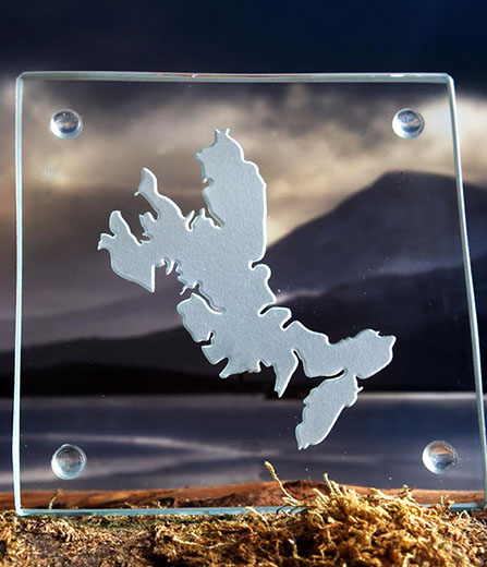 Luxury Glass Coaster of the Isle of Skye by Skye Souvenirs