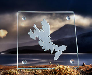 Luxury Glass Coaster of the Isle of Skye by Skye Souvenirs