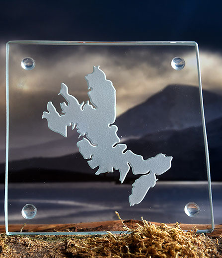 Luxury Glass Coaster of the Isle of Skye by Skye Souvenirs