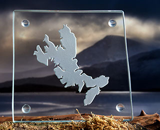 Luxury Glass Coaster of the Isle of Skye by Skye Souvenirs