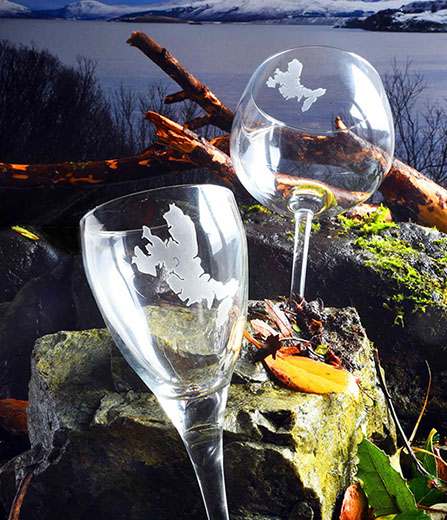 Wine Glass of the Isle of Skye by Skye Souvenirs