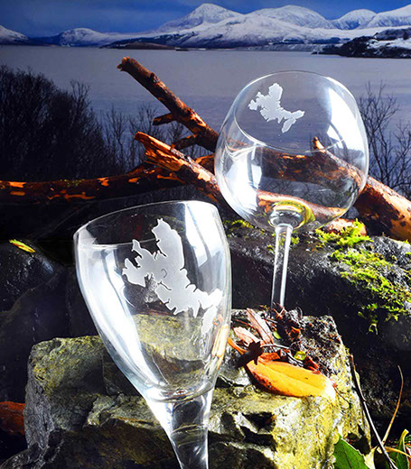 Wine Glass of the Isle of Skye by Skye Souvenirs